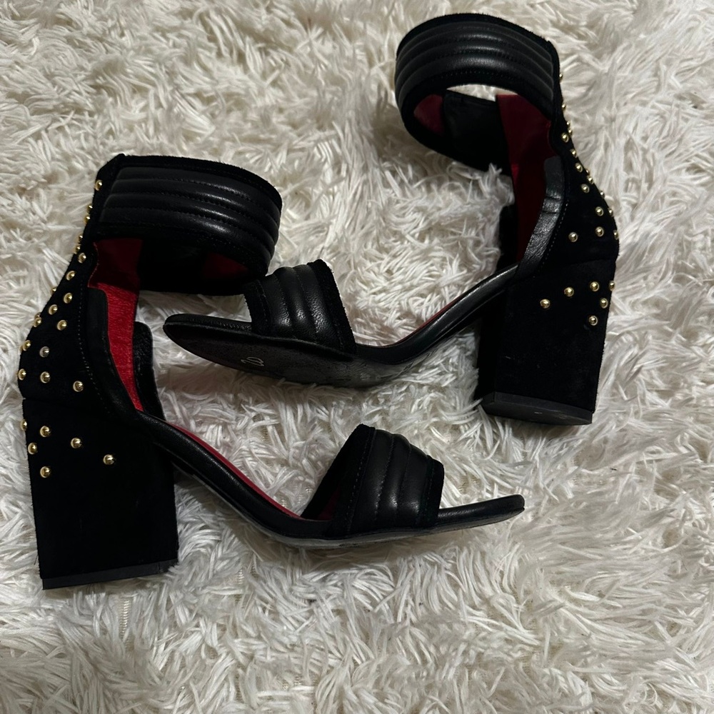 ZADIG & VOLTAIRE leather sandals studded suede size 8 - Picture 5 of 9